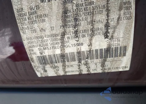 2023 Lincoln Aviator Reserve from USA, damaged, VIN 5LM5J7XC6PGL15598